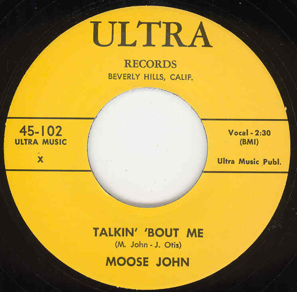 Talkin' Bout Me b-w Wrong Doin' Woman (Ultra) 7inch, 45rpm
