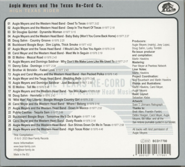 On The Honky Tonk Highway With Augie Meyers & The Texas Re-Cord Co. (CD)