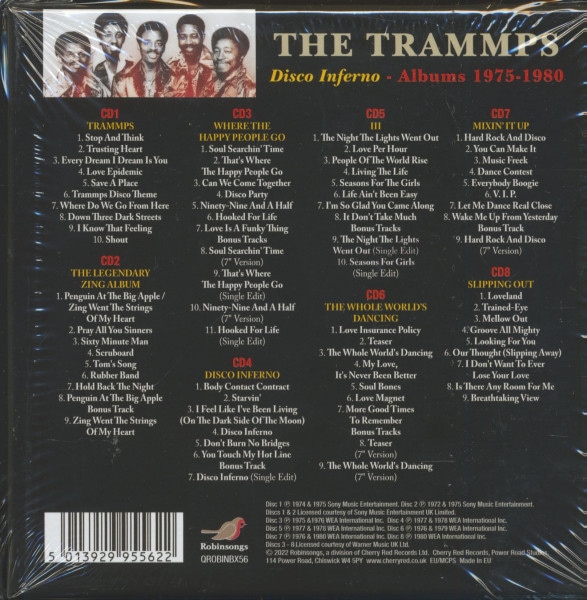 Burn Baby Burn - Disco Inferno - The Trammps Albums 1975-1980 (8-CD Box)