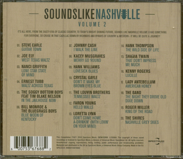 Sounds Like Nashville Vol.2 (CD)