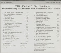 Vorschau: Die frühen Lieder (CD) Vorschau: Die frühen Lieder (CD)