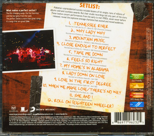 Setlist - The Very Best Of Alabama Live (CD)