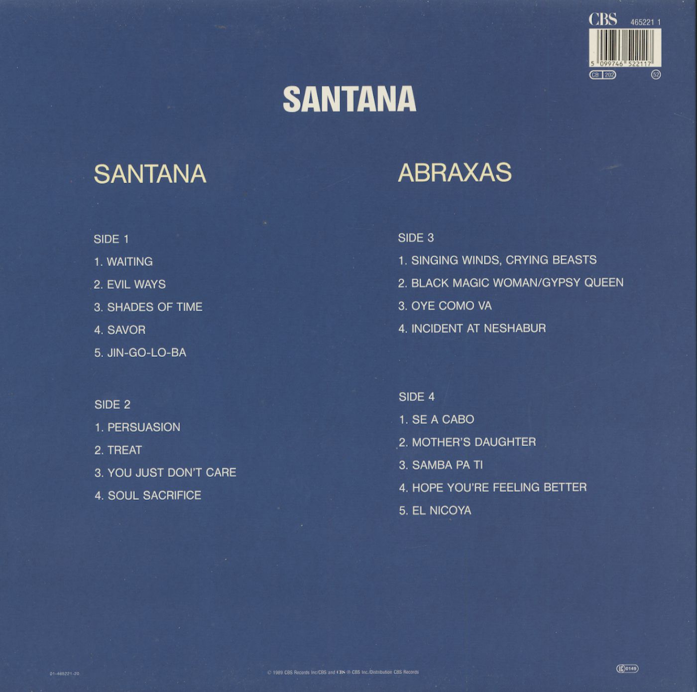 Santana Abraxas LP Album Vinyl Columbia Records SQ 