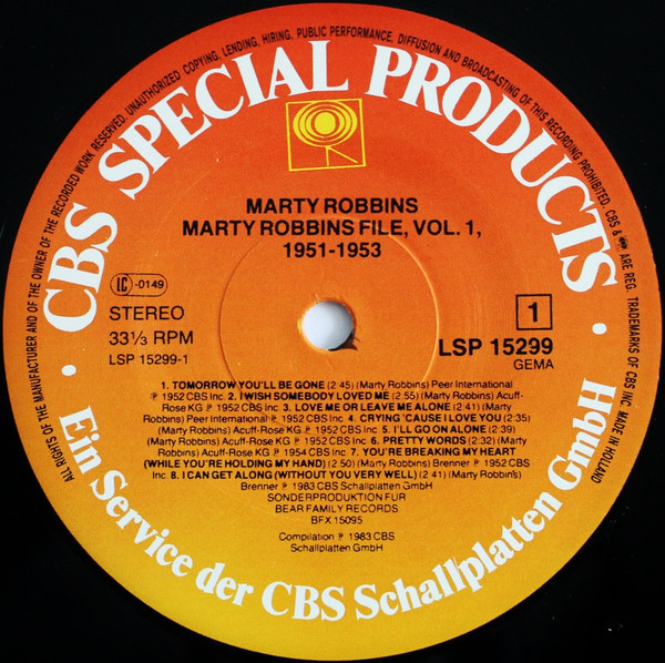 The Marty Robbins Files - Vol.1 (LP)
