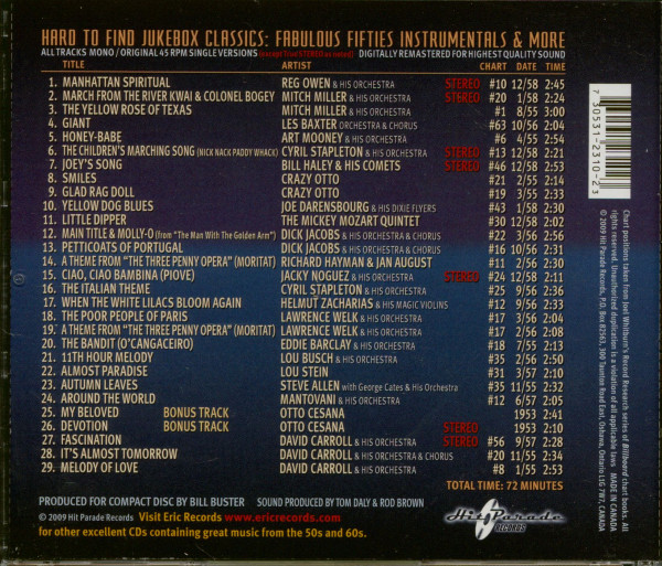 3. Bild von Various: Fabulous Fifties Instrumentals & More (CD)