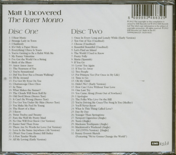 Matt Uncovered - The Rarer Monro (2-CD)