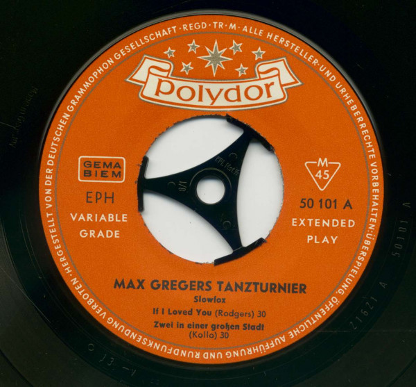 Max Gregers Tanz Turnier - Slowfox (7inch, 45rpm, EP, PS)