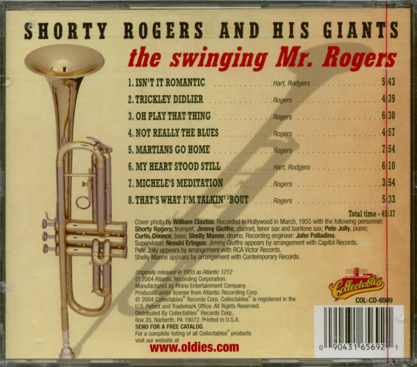 3. Bild von Shorty Rogers & His Giants: The Swinging Mr. Rogers (CD)