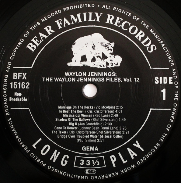 The Waylon Jennings Files Vol.12 (LP)