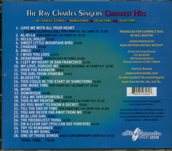 3. Bild von Ray Charles Singers: Greatest Hits (CD)