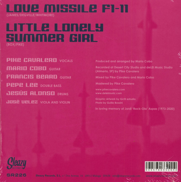 Love Missile F1-11 - Little Lonely Summer Girl (7inch, 45rpm, PS)