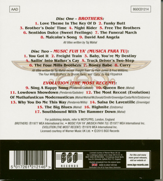 Brothers, Music Fuh Ya', Evolution (2-CD)