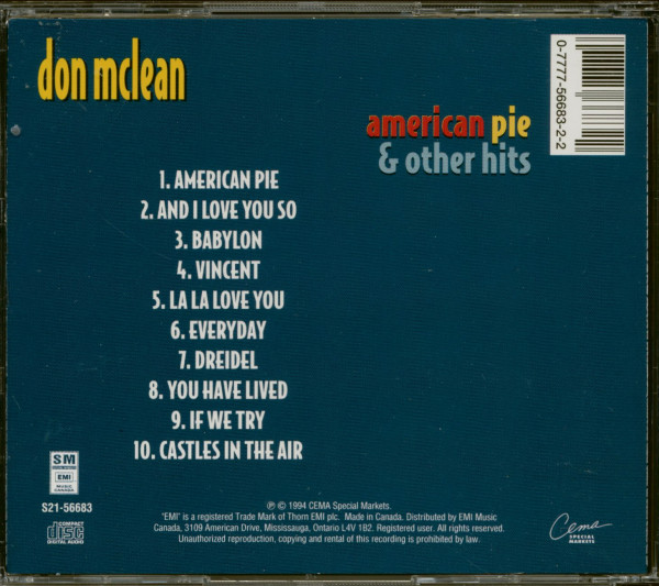 American Pie And Other Hits (CD)