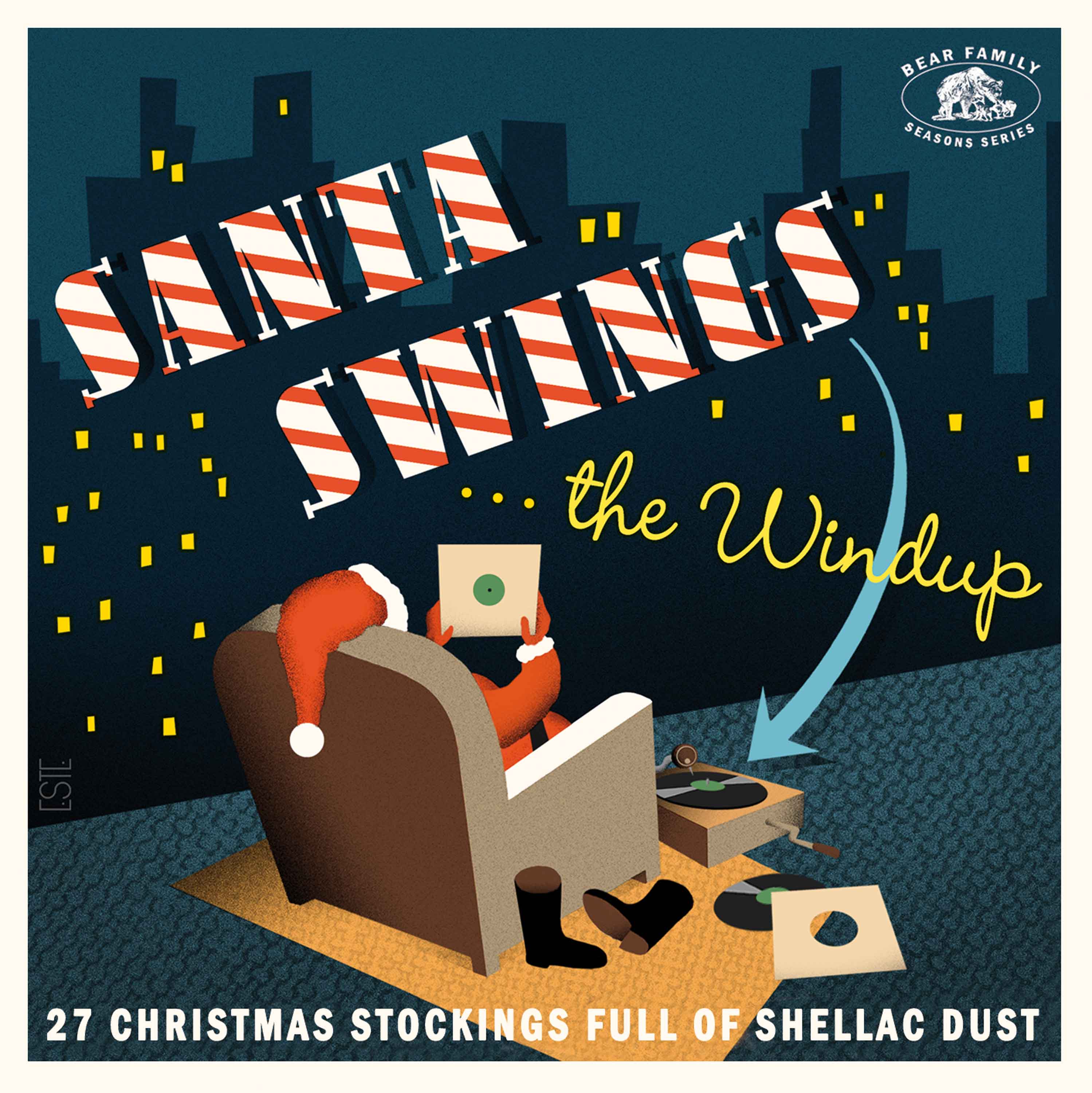 Various - (CD) 27 Greetings Of - Swings Records Bear Family Windup Season\'s Christmas - The Dust Shellac Santa Stockings Full CD